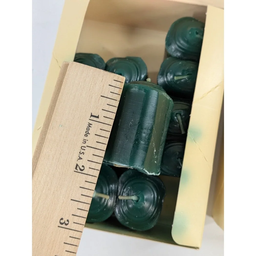 LOT 24🌲Pier 1 Holiday Forest Candle Votives Green Under The Mistletoe Christmas